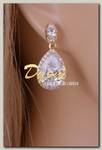Серьги 'Капелька' gold