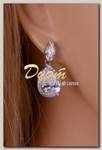 Серьги 'Капелька' silver